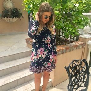 H&M Divided Floral Open Back Dress